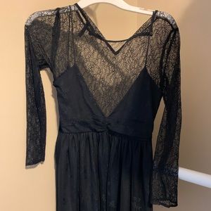 Zara black lace dress, size small.